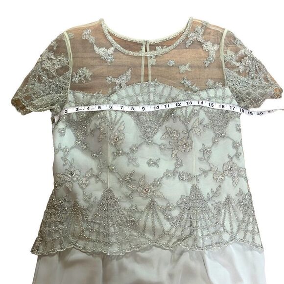 MONTAGE by Mon Cheri Sage Beaded Gown SIZE 12 - Picture 11 of 16